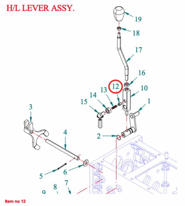 Arreteringspin Hoog / laag + Aftakashandel Captain 273, Startrac 273,