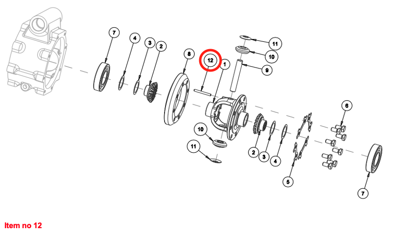 Holspie Ø5.5x50 Differentieel 4WD Captain, Startrac, Agritech, Antonio Carraro,
