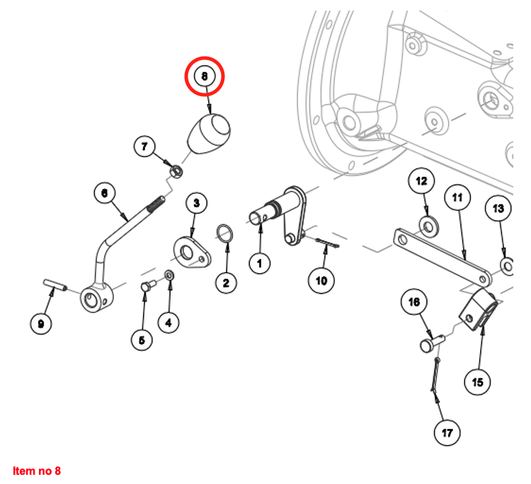 Knop 4WD inschakeling Captain, Startrac, Agritech, New Holland,