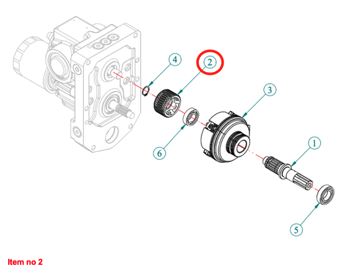 Koppelbus Aftakaskoppeling Captain 263H, Startrac 26H, 263H, Antonio Carraro 26H,
