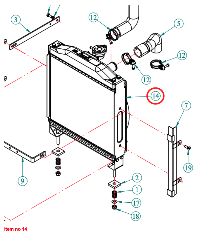 Radiateur Captain 263, 263H, Startrac 26, 26H, 263, 263H, Antonio Carraro, Etc.,