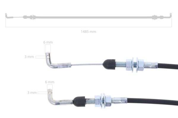 Handgaskabel Iseki Sial, TF-Types, 3125, 3130, Massey Ferguson 1210, 1220, 1230 - Afbeelding 2