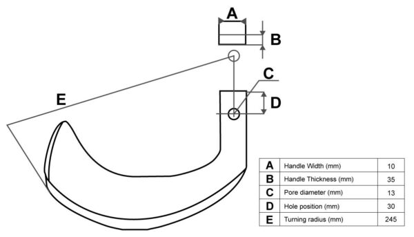 Freesmes Links Kubota, Yanmar, Shibaura, Iseki, Mitsubishi TP15117 - Afbeelding 2