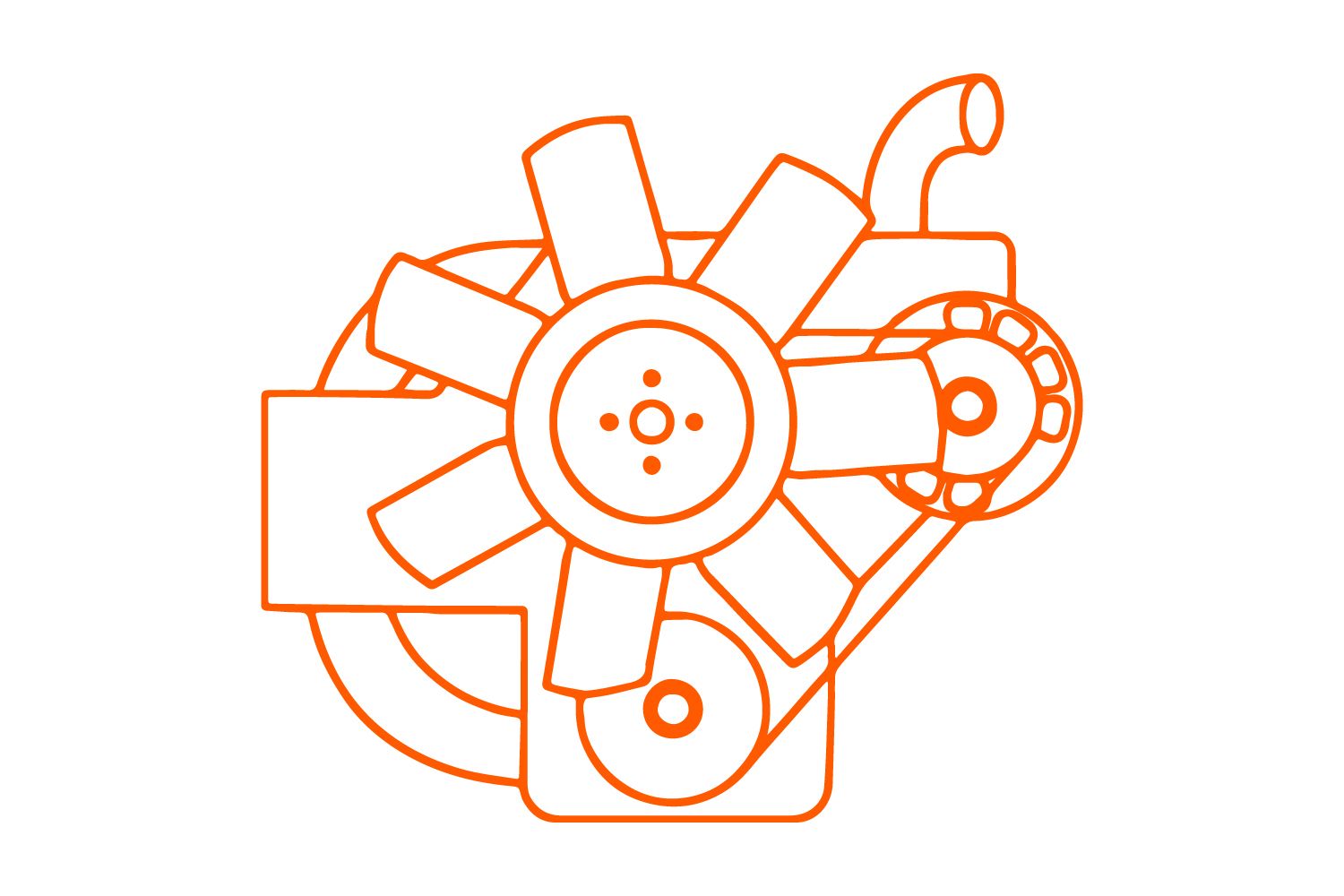 Iseki E4CG Motor, Iseki AT, SF450, TG, TK, TLE, HF, HFG, Massey Ferguson 1547, 1643, 1648, Mitsubishi GA, GAK
