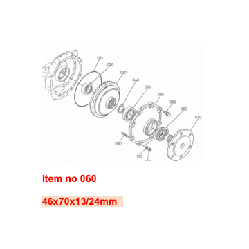 Steekaskeerring 4WD Kubota GL-, L1-, L2-, L-, M-Types