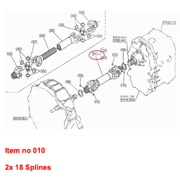 Cardanas Kubota X20, X24, GT3, GT5, GT8