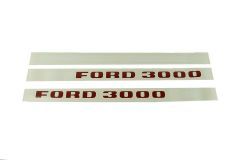 Ford 3000 Motorkap stickerset 1968-
