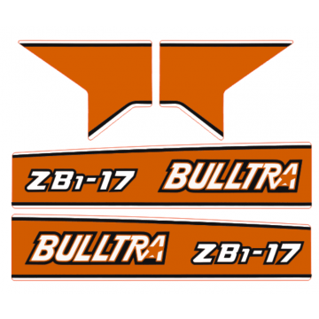Motorkap sticker Kubota Bulltra B1-17