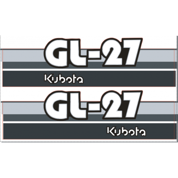 Motorkap stickerset Kubota GL27