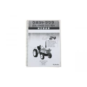 Kubota L1-24, ZL1-24, ZL1-R24 Onderdelen catalogus met technische tekeningen