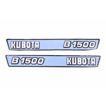 Motorkap stickerset Kubota B1500
