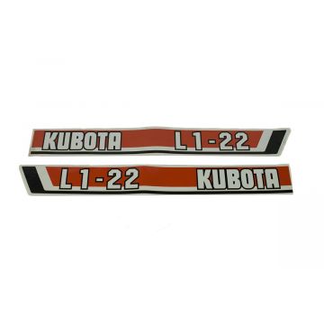 Motorkap stickerset Kubota L1-22
