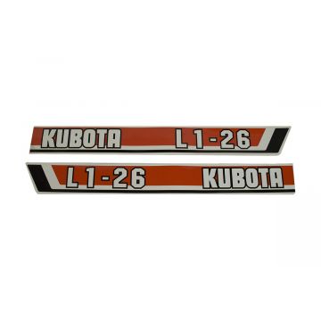 Motorkap stickerset Kubota L1-26