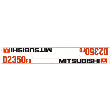 Motorkap stickerset Mitsubishi D2350