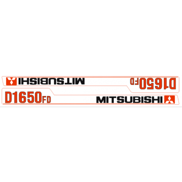 Motorkap stickerset Mitsubishi D1650