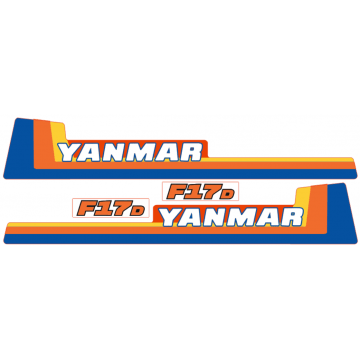 Motorkap stickerset Yanmar F17