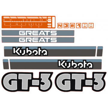 Motorkap sticker Kubota GT3
