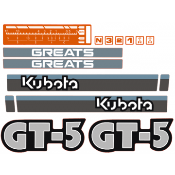 Motorkap sticker Kubota GT5