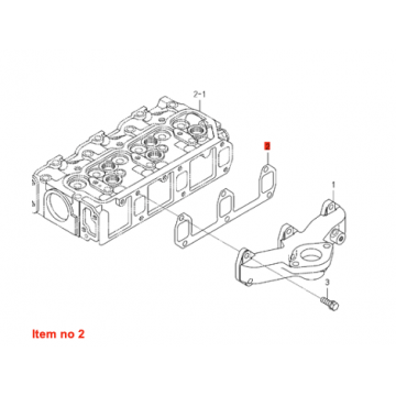 Uitlaatpakking Iseki / Isuzu E3CC, E3CD, E3CE, E3CF, E3CG, Massey Ferguson, Mitsubishi, Agco Challenger