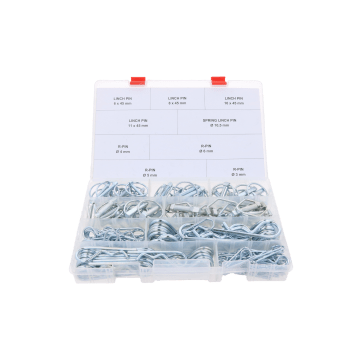 Assortiment doos 165 R-clips en linch pennen