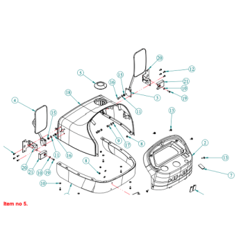 Rubber afdekking brandstoftank Captain, Startrac, Antonio Carraro, 
