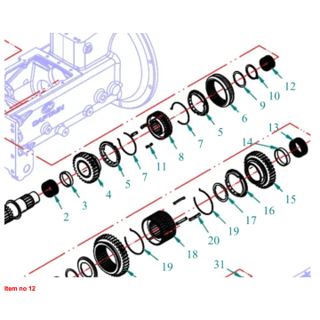 Naaldlager 20x27x30mm Captain 200DI, 250DI, 260, 273*, 280, 280DI,