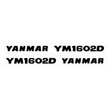 Motorkap stickerset Yanmar YM1602
