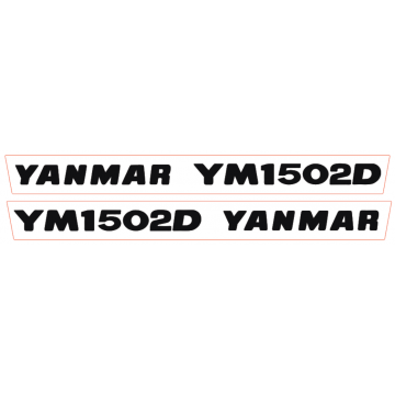Motorkap stickerset Yanmar YM1502