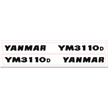 Motorkap stickerset Yanmar YM3110